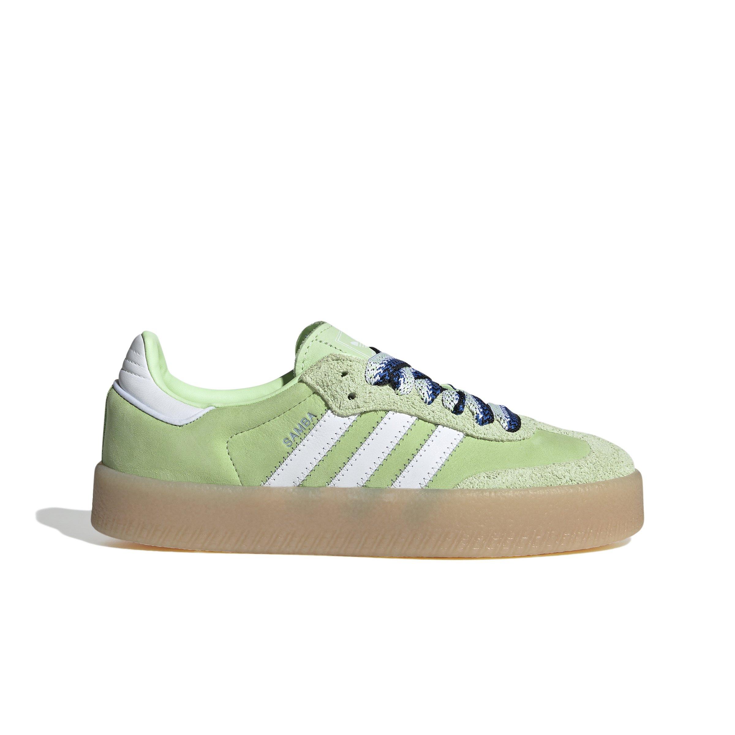 adidas Originals Sambae "Semi Green Spark/Ftwr White/Wonder Blue" Women's Shoe - GREEN/WHITE